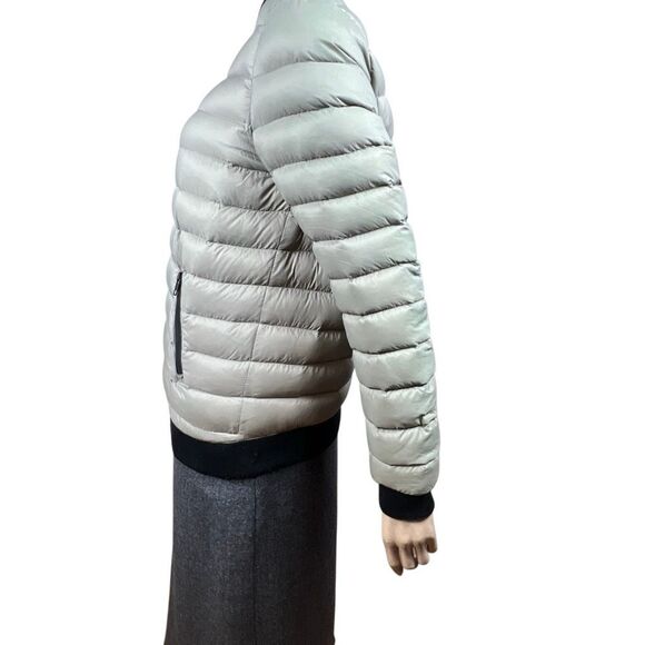 Soia & Kyo Lightweight Down Bomber Jacket Taupe Gray - Picture 4 of 14